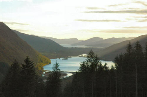The view from the Coulin Road towards Loch Carron.