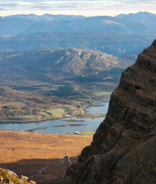The view down to Kishorn as seen from the Applecross tops.