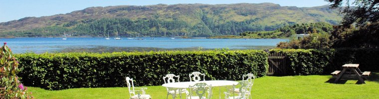 The Old Manse Guest House has superb sea views looking south across Loch Carron.